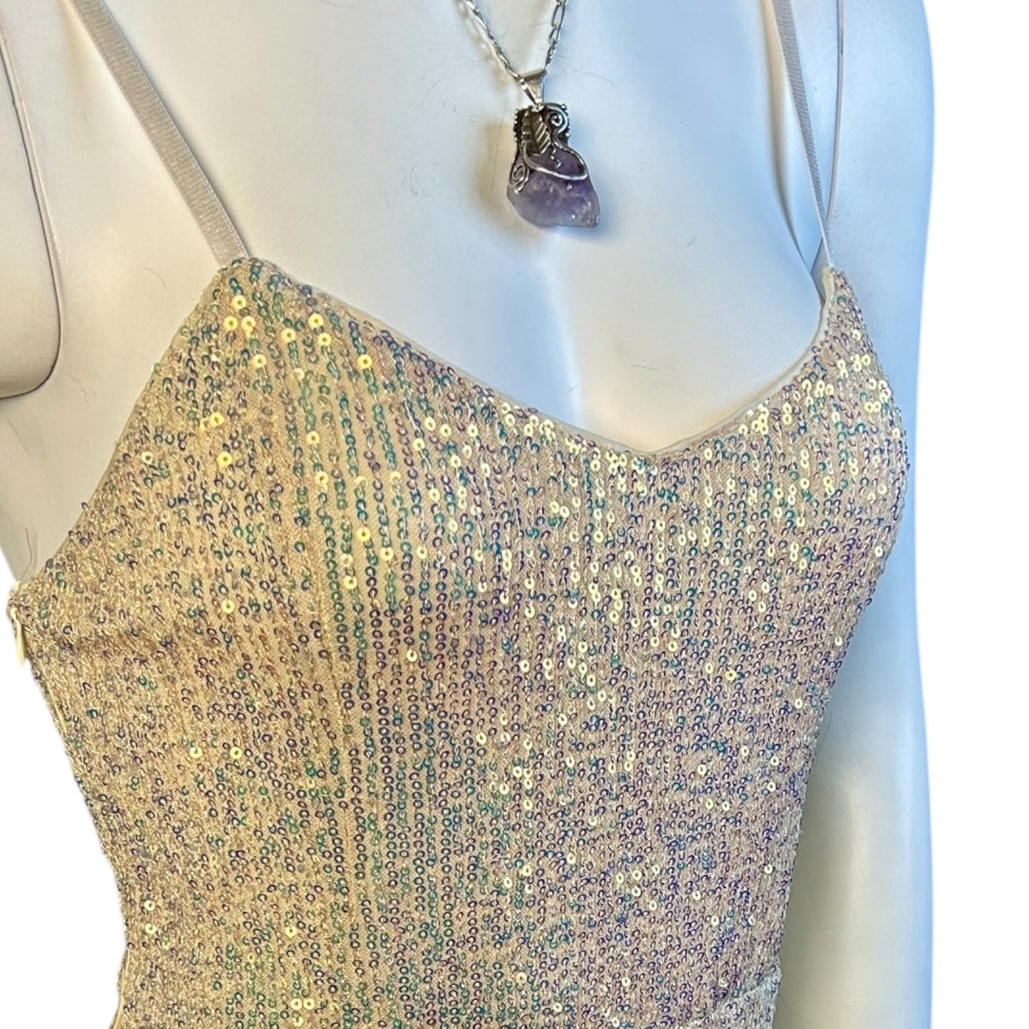 Vestido Mini Tornasol de Lentejuelas - Luna Indomita