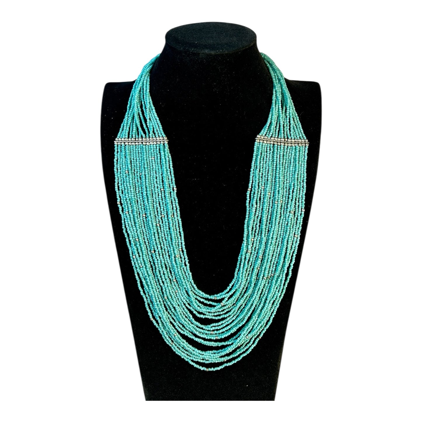 Collar multihilo en turquesa