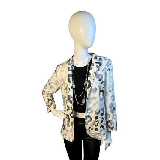 Blazer Animal Print con Aplicaciones de Brillos - Luna Indomita