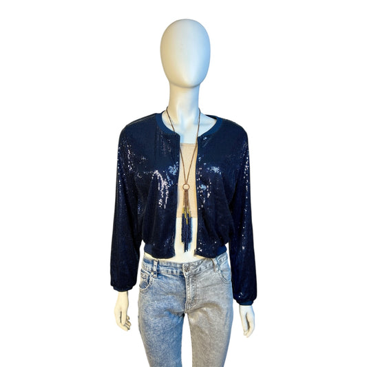 Chaqueta Azul Marino con Lentejuelas