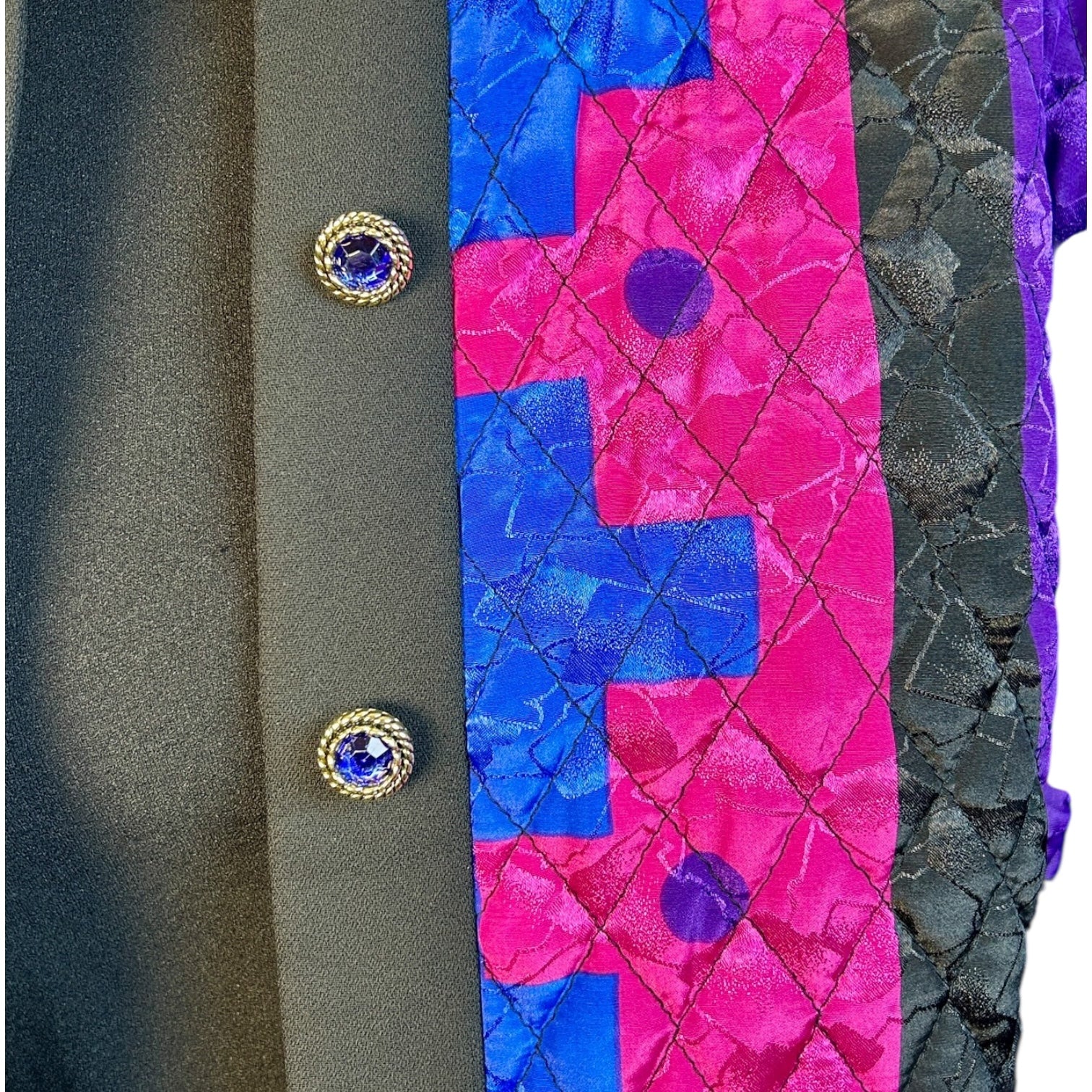 Chaqueta Vintage Acolchada con Estampado Geométrico - Luna Indomita