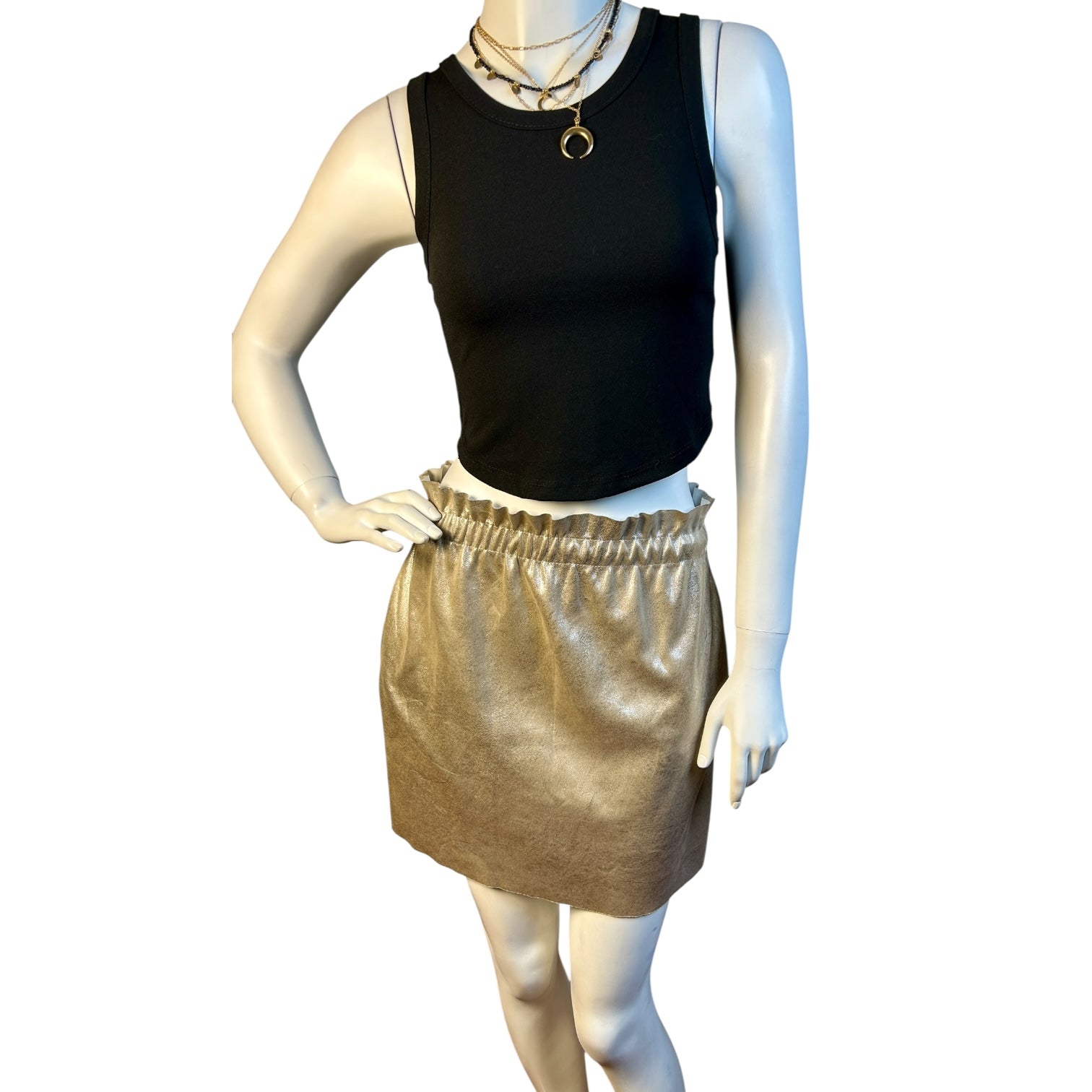 Falda Champagne Chic - ZARA - Luna Indomita