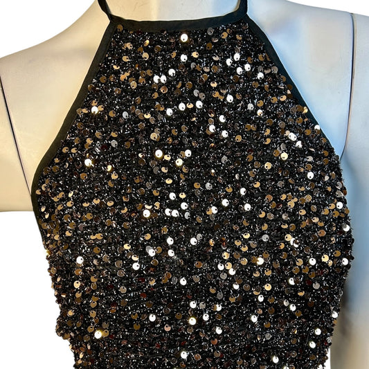 Top Halter de Lentejuelas Negro - Luna Indomita