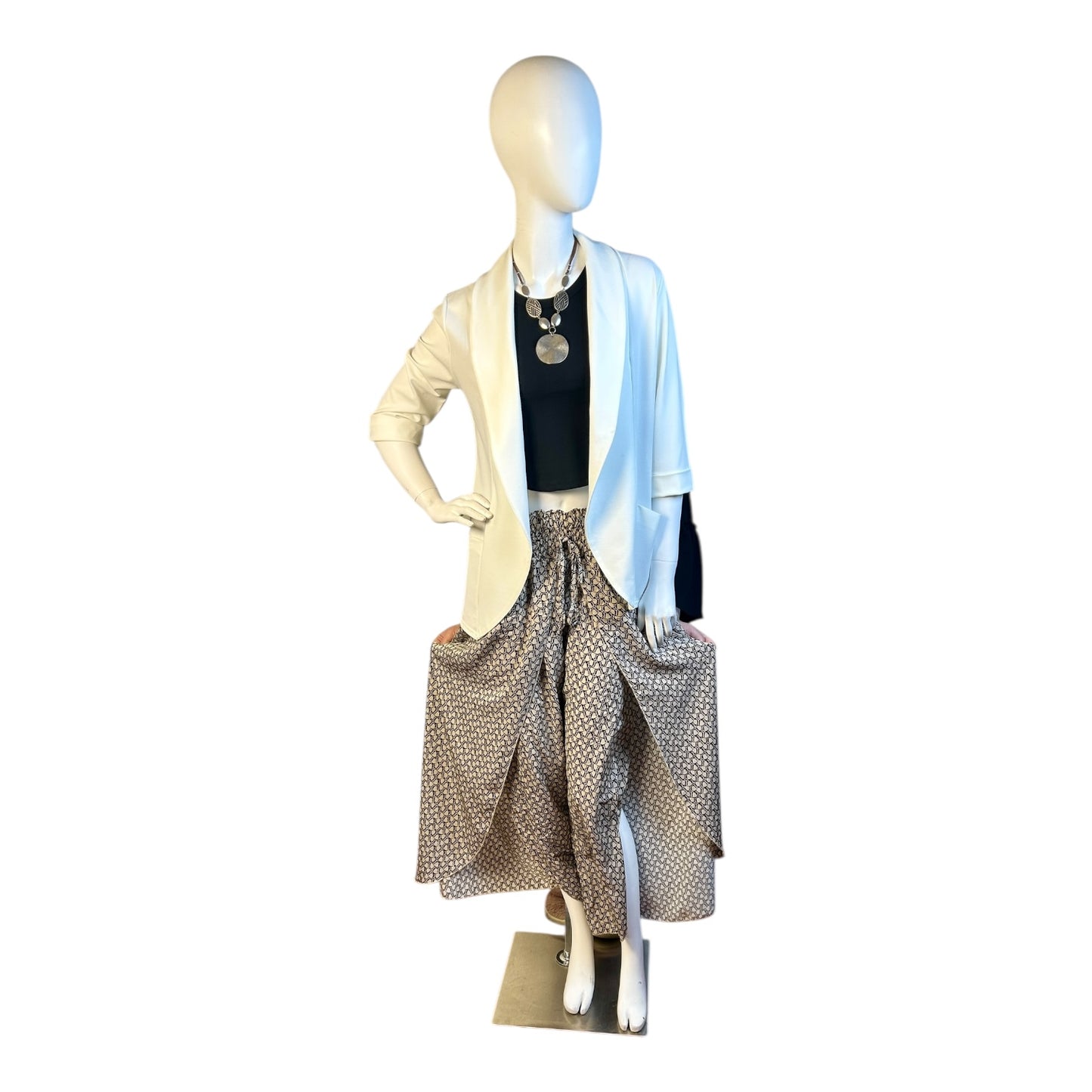 Bombacha Estampada con Aberturas Laterales