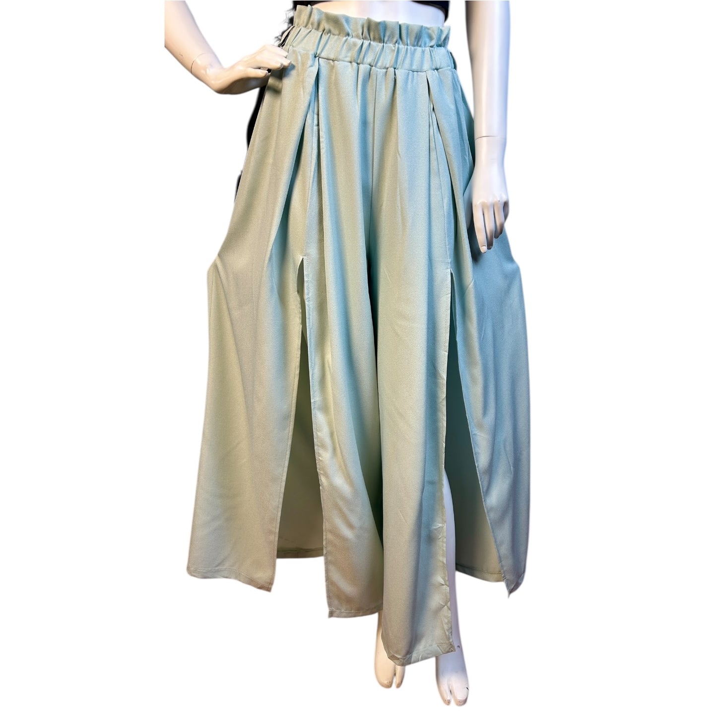 Bombacha Palazzo Celeste con Aberturas Laterales