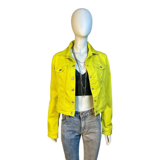 Chaqueta Denim Amarilla Neón