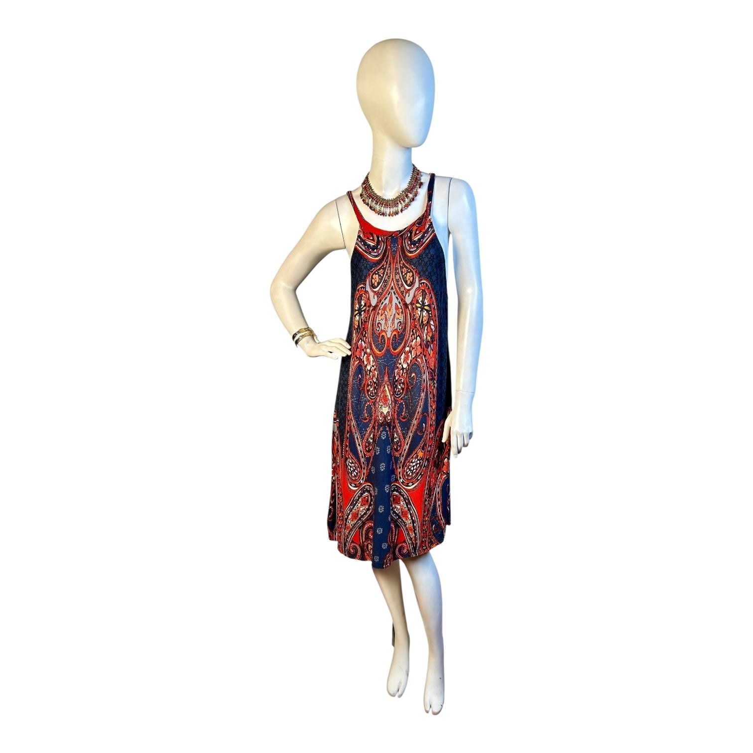 Vestido Corto con Estampado Étnico - Luna Indomita