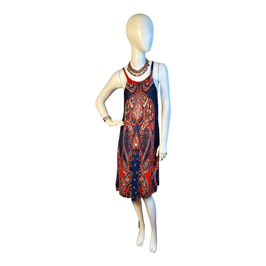 Vestido Corto con Estampado Étnico - Luna Indomita