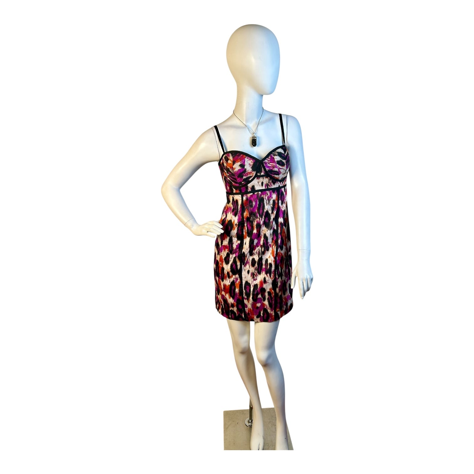 Vestido Corto con Estampado Animal Print Multicolor - Luna Indomita