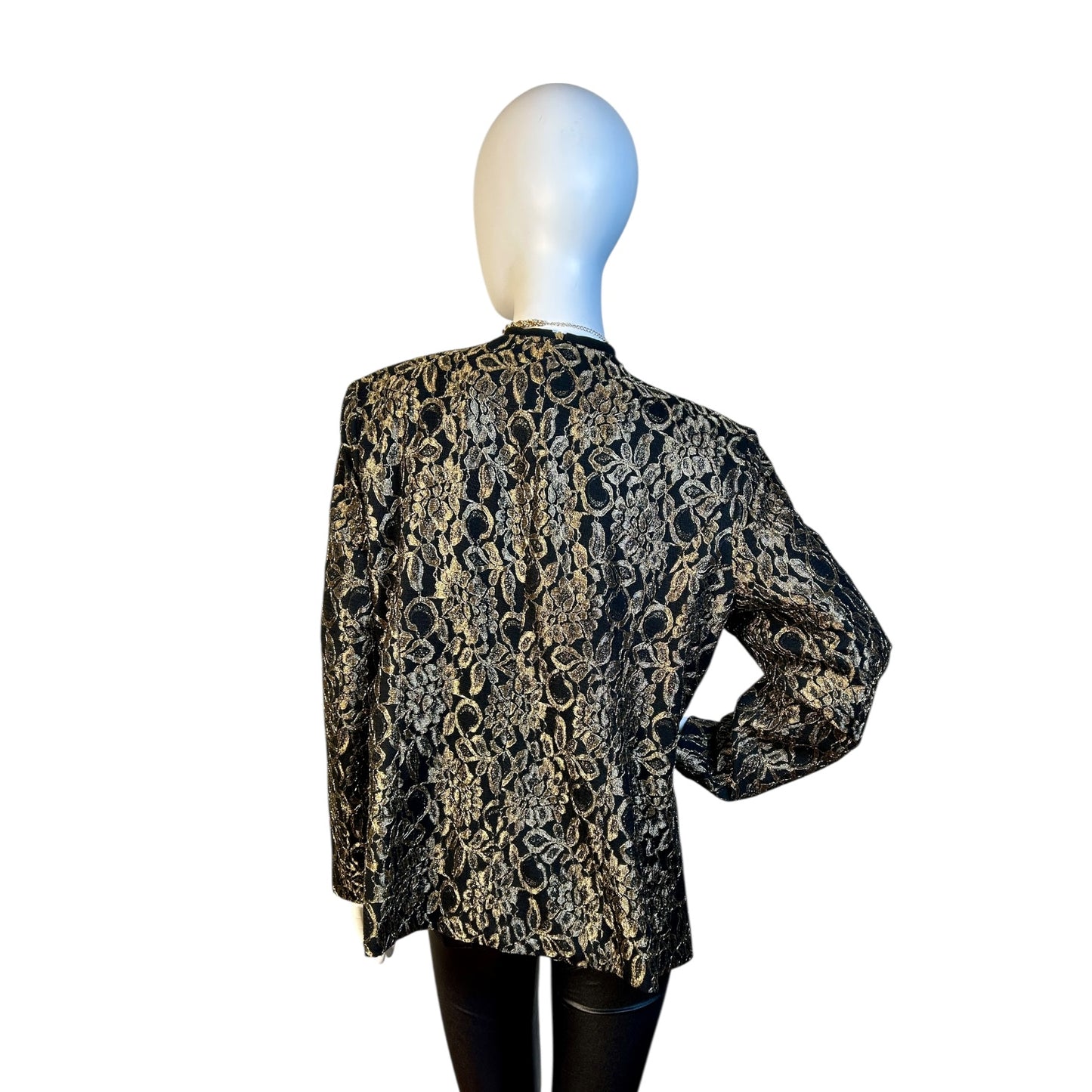 Blazer Negro Dorado Clásico - Luna Indomita