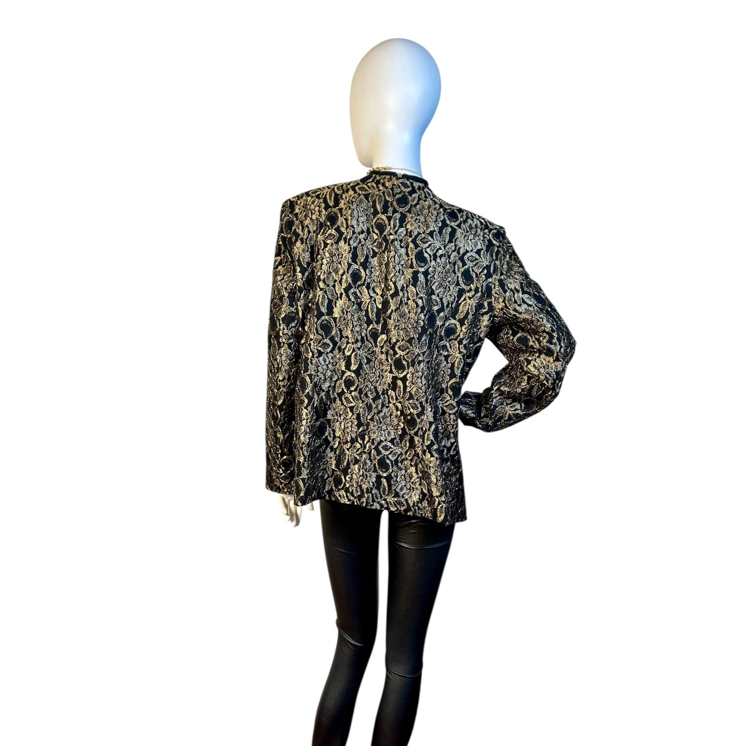 Blazer Negro Dorado Clásico - Luna Indomita