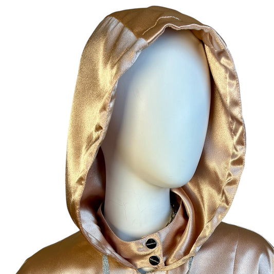 Chaqueta Satinada Bicolor con Capucha - Luna Indomita