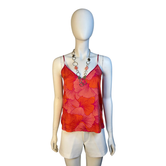 Polera de Tirantes Estampado Floral Abstracto