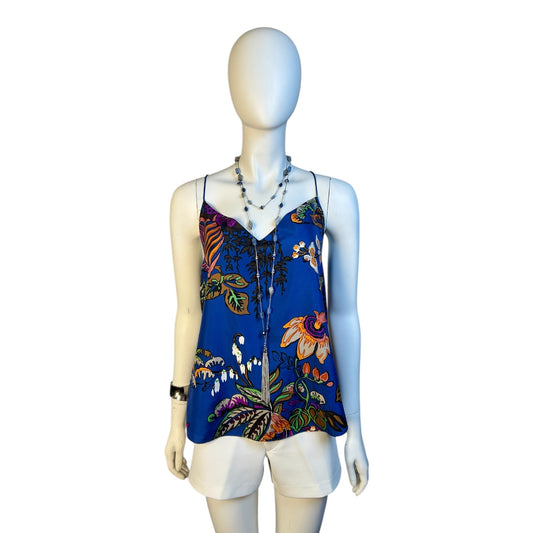 Polera Jungle Cobalto con Estampado Floral