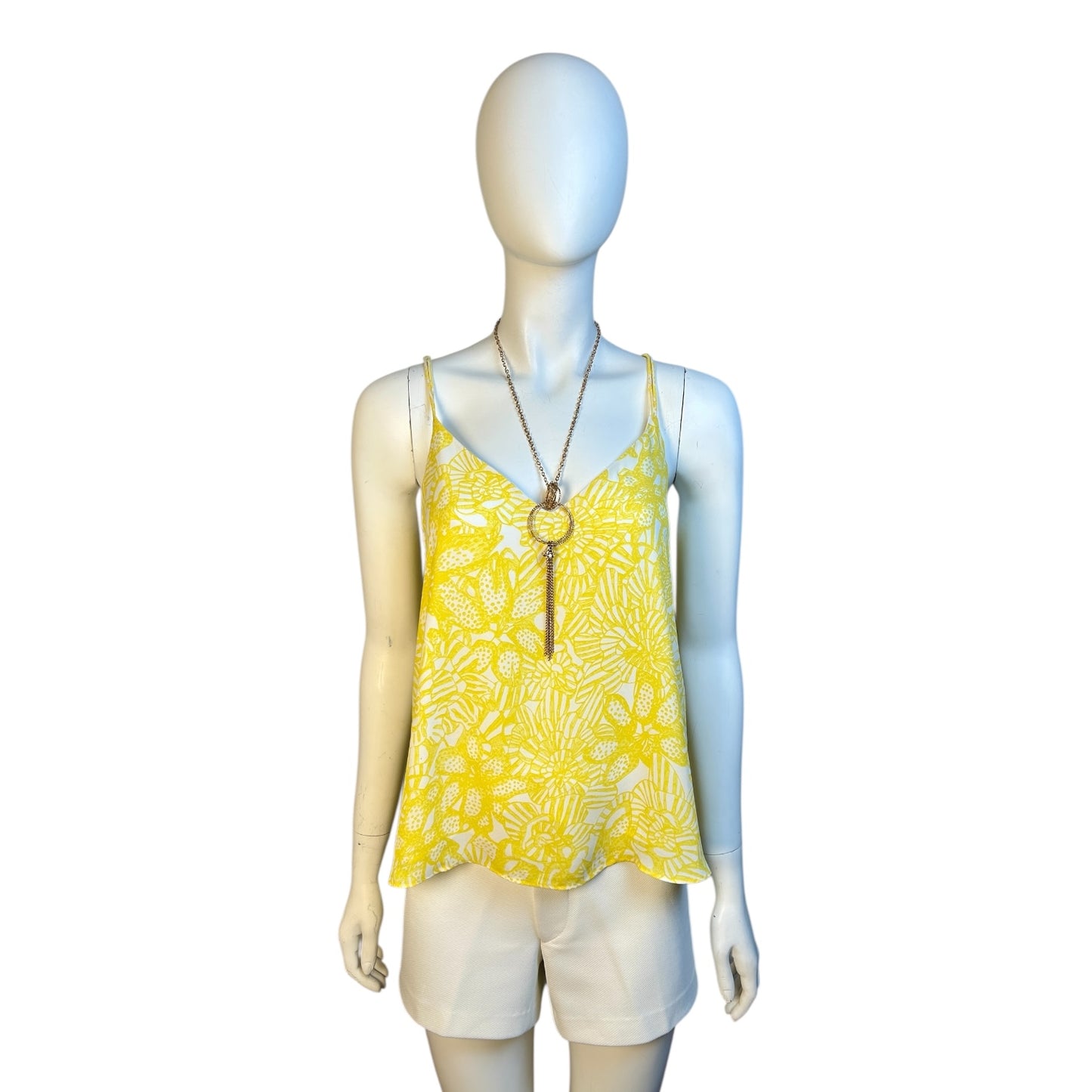 Polera Floral Amarillo Limonada