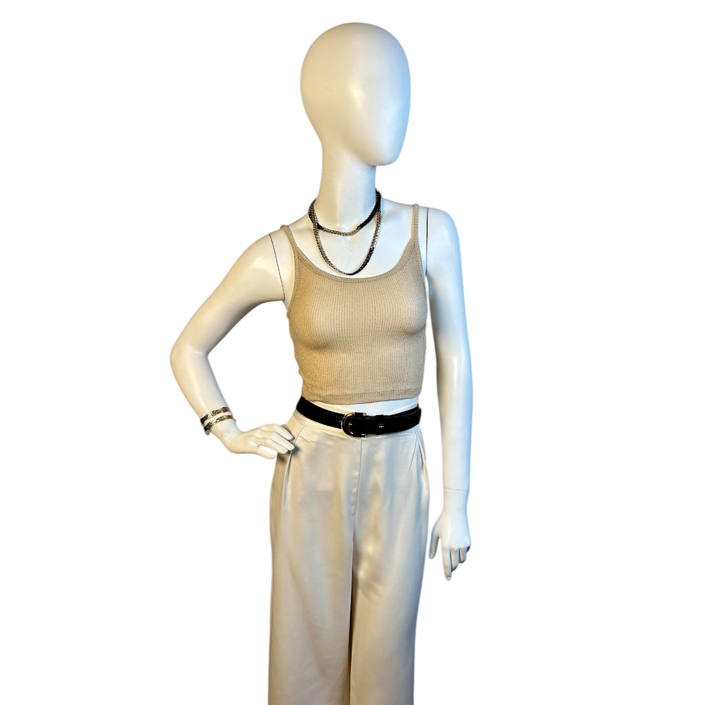 Pantalón Bombacha Satinado Cropped