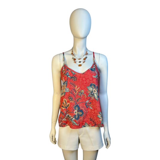 Polera Floral Rojo Bohemio