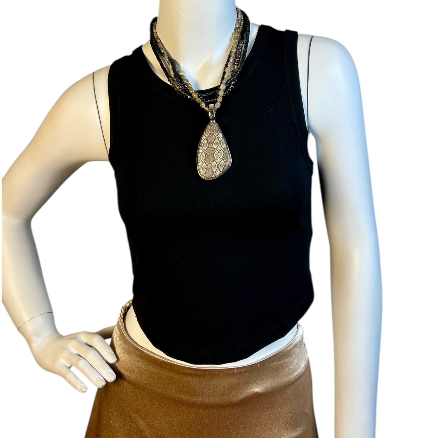 Falda Satinada Champagne